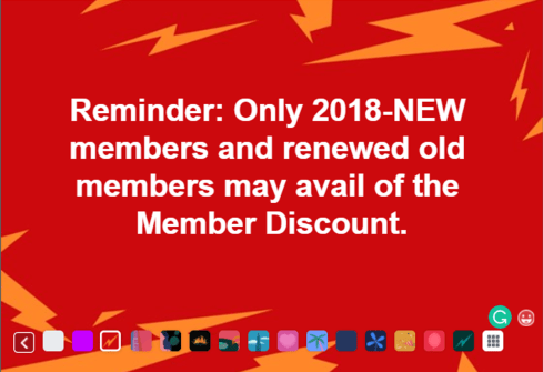 Reminder Member Dscount