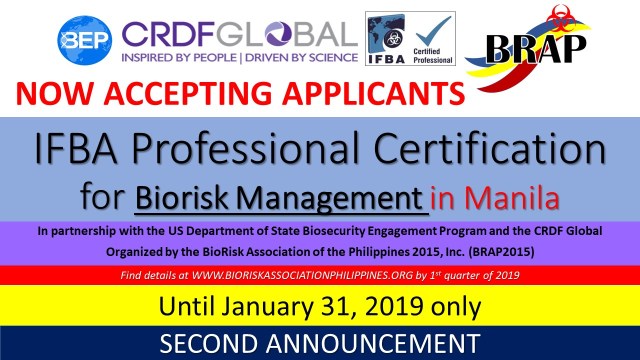 2ND ANNOUNCMENT IFBA Professional Certification